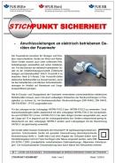 Infoschreiben zu Anschlussleitungen an elektrisch betriebenen Geräten der Feuerwehr