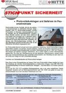 Infoschreiben zu Einsätze an Photovoltaikanlagen