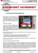 Infoschreiben zru Sicherheit bei Einsatzfahrten
