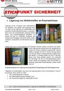 Infoschreiben zur Lagerung von Gefahrstoffen im Feuerwehrhaus