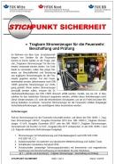 Infoschreiben zu Tragbare Stromerzeuger - Beschaffung und Prüfung