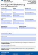 Anmeldung Fahrsicherheitstraining Linthe