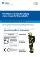Piktogramme und Feuerwehrmann in Schutzkleidung
