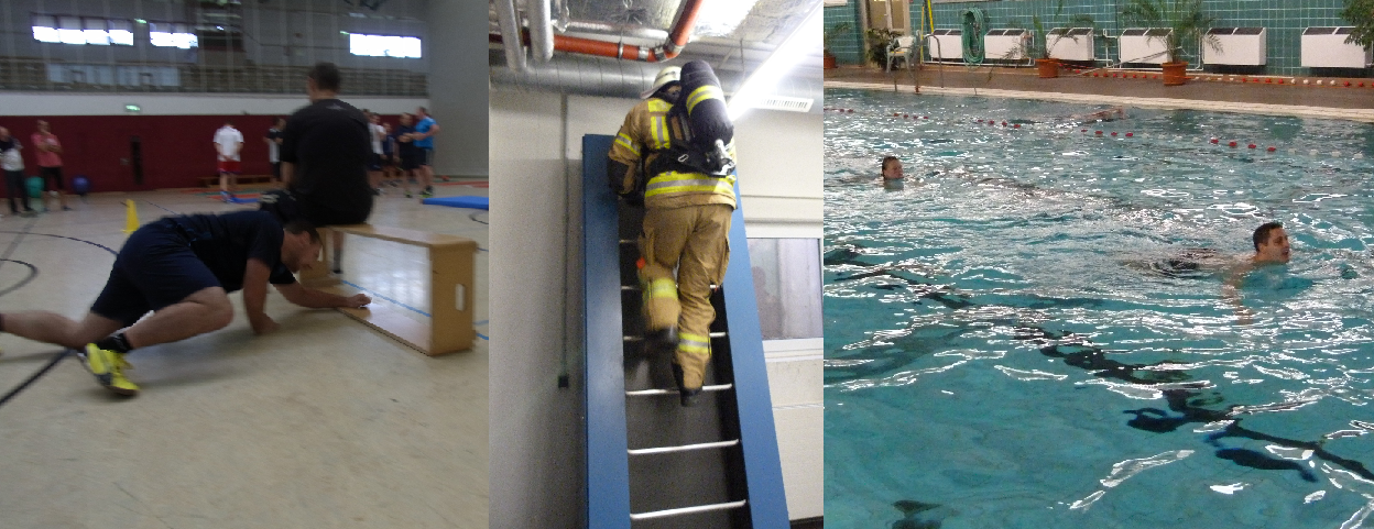 Kasten-Bummerrang-Test, Endlosleiter, Schwimmbad