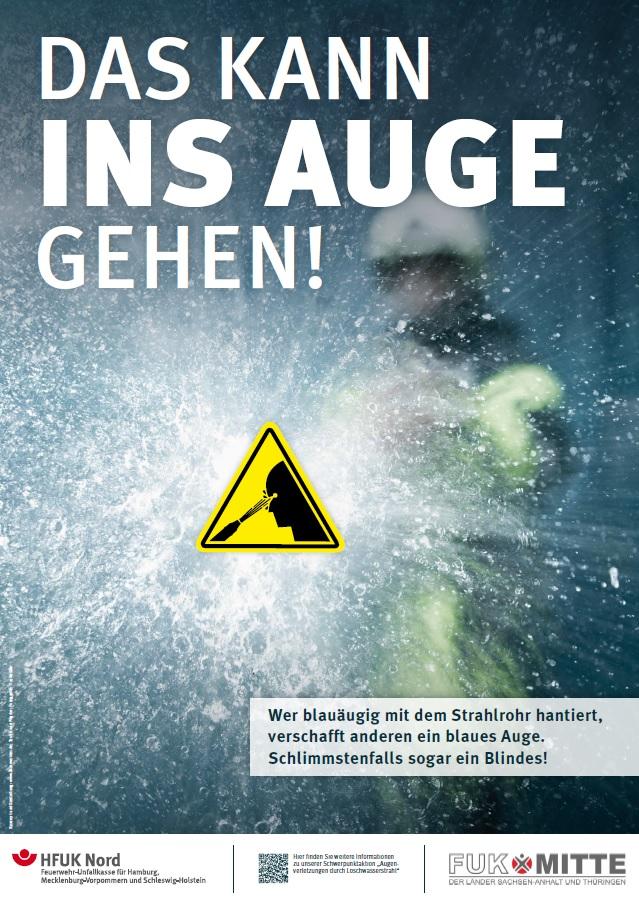 Wasser unter Hochdruck als Gefahrenquelle
